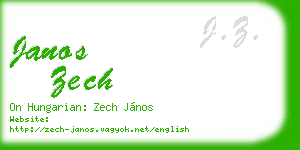 janos zech business card